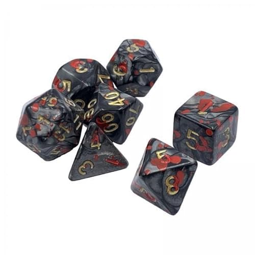 EHJRE 10x Set mit 7 Polyedrischen Würfeln, D4 D6 D8 D10 D12 D20, Rollenspielwürfel, Leichtes Partyspiel, Tischspiel von EHJRE