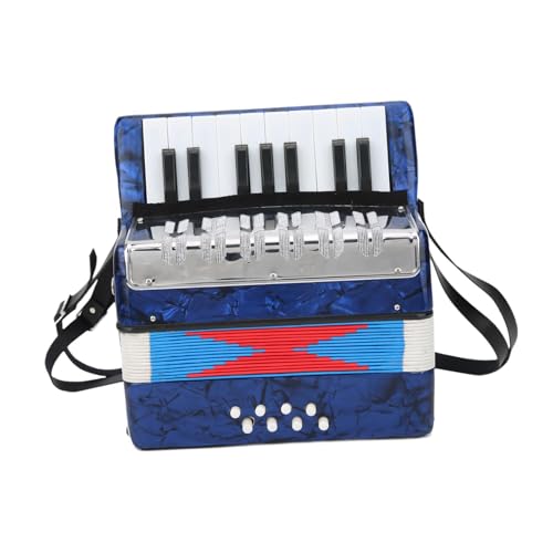 EHJRE 17 Tasten 8 Bass Piano Akkordeon Tragbares Musikinstrument Zum Lernen von Kindern, Blau EHJRE 17 Tasten 8 Bass Piano Akkordeon Tragbares Musikinstrument Zum Lernen von Kindern, Blau von EHJRE