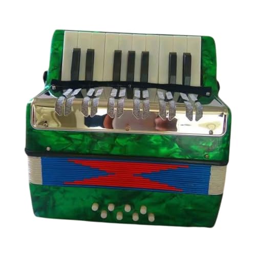 EHJRE 17 Tasten 8 Bass Piano Akkordeon Tragbares Musikinstrument Zum Lernen von Kindern, GrÜn EHJRE 17 Tasten 8 Bass Piano Akkordeon Tragbares Musikinstrument Zum Lernen von Kindern, GrÜn von EHJRE