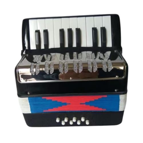 EHJRE 17 Tasten 8 Bass Piano Akkordeon Tragbares Musikinstrument Zum Lernen von Kindern, Schwarz EHJRE 17 Tasten 8 Bass Piano Akkordeon Tragbares Musikinstrument Zum Lernen von Kindern, Schwarz von EHJRE