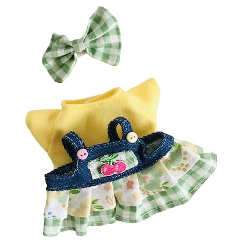 EHJRE 17 cm Große Puppenkleidung Aus Plüsch, Stilvolle Puppenkleidung, Foto Requisiten, Weiches Rollenspiel, Süßes Plüsch Puppenzubehör, Anziehsachen, grünes Kleid EHJRE 17 cm Große Puppenkleidung Aus Plüsch, Stilvolle Puppenkleidung, Foto Requisiten, Weiches Rollenspiel, Süßes Plüsch Puppenzubehör, Anziehsachen, grünes Kleid von EHJRE
