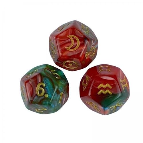 EHJRE 2 X 3 Stück Astrologie Würfel, Polyedrische Würfel, Mehrseitige Würfel, Sternbild Würfel, Acryl Würfel für Brettspiele, Familientreffen, Rollenspiele, 3 STK EHJRE 2 X 3 Stück Astrologie Würfel, Polyedrische Würfel, Mehrseitige Würfel, Sternbild Würfel, Acryl Würfel für Brettspiele, Familientreffen, Rollenspiele, 3 STK von EHJRE