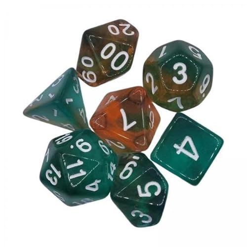 EHJRE 2X 7 Teile Polyedrale Zials D8 D4 D10 D12 D20 D6 Gravierte Tragbare Mehrzweck Rolling Würfel für Tischspiel Brettspielaktivitäten von EHJRE