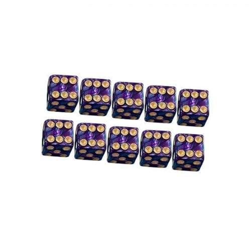 EHJRE 2X Acryl Sechs Seitige Würfel Set Spielzeug 16mm für RPG Mathematik Unterricht, Violett EHJRE 2X Acryl Sechs Seitige Würfel Set Spielzeug 16mm für RPG Mathematik Unterricht, Violett von EHJRE