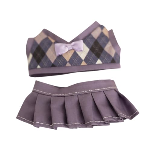 EHJRE 2X Puppenkleidung, Puppenoutfits, Puppenkleidung, Zubehör, Kostüme, Stilvolle Kuscheltiere, Kleidung, Cartoon für 17 cm Große Plüschpuppen, Violetter Rock EHJRE 2X Puppenkleidung, Puppenoutfits, Puppenkleidung, Zubehör, Kostüme, Stilvolle Kuscheltiere, Kleidung, Cartoon für 17 cm Große Plüschpuppen, Violetter Rock von EHJRE