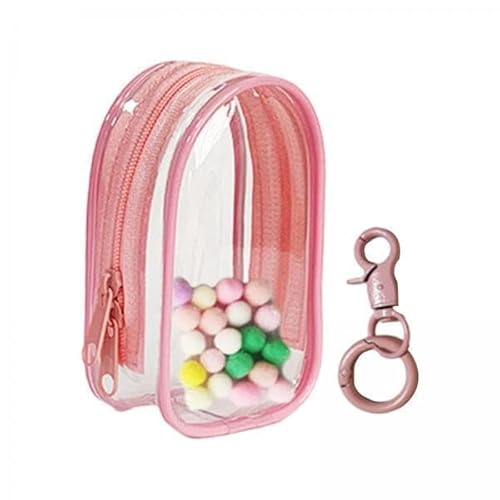 EHJRE 2X Transparente Figur Präsentationstasche mit Schlüsselanhänger, Transparente PVC Puppen Präsentationstasche, Kleine Puppen Aufbewahrungstasche, Trans von EHJRE