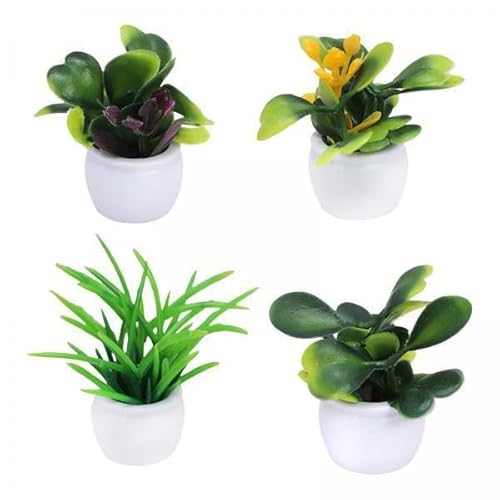 EHJRE 2x4 Stück Puppenhaus Topfblumen Pflanzen für EHJRE 2x4 Stück Puppenhaus Topfblumen Pflanzen für von EHJRE