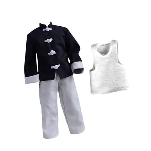 EHJRE 3 Stücke 1/12 Skala Figurenmantel Und Hosen Weste Kostüm Handgefertigtes Puppenkleidung für 6in Puppenmodell Männliche Aktion Figuren Zubehör, Schwarzes Weißes Set EHJRE 3 Stücke 1/12 Skala Figurenmantel Und Hosen Weste Kostüm Handgefertigtes Puppenkleidung für 6in Puppenmodell Männliche Aktion Figuren Zubehör, Schwarzes Weißes Set von EHJRE