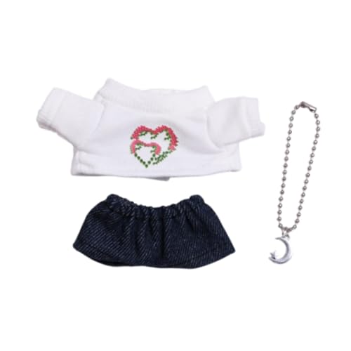 EHJRE 3Pcs Puppe T Shirt Mädchen Puppe Kleidung Mode Puppe Zubehör Nette Puppe Kleidung Puppe Outfit für 15/17 Puppen Anhänger Puppe Geschenk, Weißes Und Grünes Blatt EHJRE 3Pcs Puppe T Shirt Mädchen Puppe Kleidung Mode Puppe Zubehör Nette Puppe Kleidung Puppe Outfit für 15/17 Puppen Anhänger Puppe Geschenk, Weißes Und Grünes Blatt von EHJRE