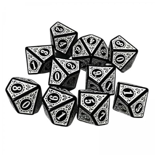 EHJRE 3X 10er Set Polyederwürfel Spielwürfel Acryl D10 Würfel für Brettspiele Tischspiele Kartenspiele von EHJRE