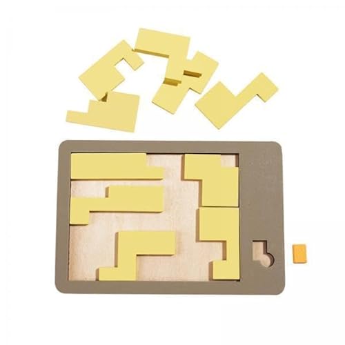 EHJRE 3X Blöcke mit Geometrischen Formen, Hölzernes Puzzlebrett mit Geometrischen Formen für Kinder von EHJRE