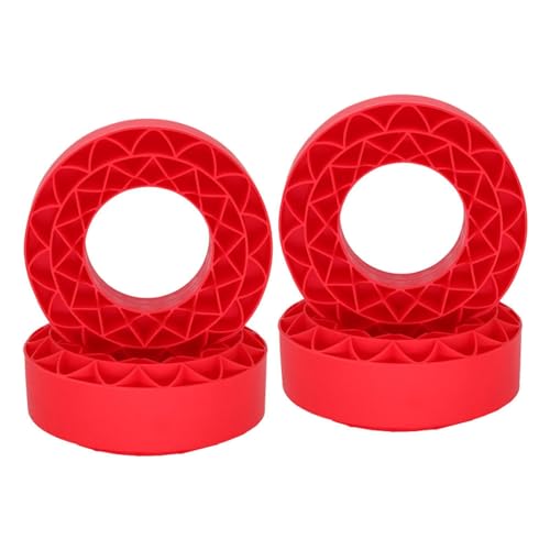 EHJRE 4 Stück Silikonkautschukeinsätze, 1,9 Zoll Reifen, Schaumstoffeinsätze, Ersatz 106 X 42 Mm für RC Autos Im Maßstab 1/10, Crawler, Hobby Auto, DIY, ROT von EHJRE