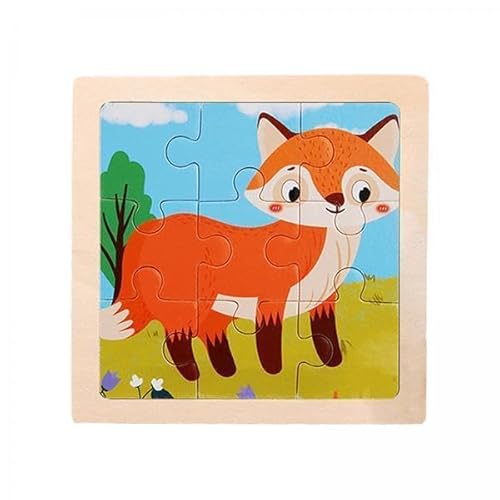 EHJRE 4 X Bunte Holzpuzzles mit Tieren, Lernspielzeug für Die Früherziehung von Kindern, Puzzle in Cartoon Tierform, Spielzeug für Kinder Im Alte EHJRE 4 X Bunte Holzpuzzles mit Tieren, Lernspielzeug für Die Früherziehung von Kindern, Puzzle in Cartoon Tierform, Spielzeug für Kinder Im Alte von EHJRE