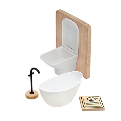 EHJRE 4Pcs 1:12 Puppenhaus Badezimmer Set Toilette Geburtstag Geschenke Simulation Zubehör Puppenhaus Miniatur Möbel EHJRE 4Pcs 1:12 Puppenhaus Badezimmer Set Toilette Geburtstag Geschenke Simulation Zubehör Puppenhaus Miniatur Möbel von EHJRE