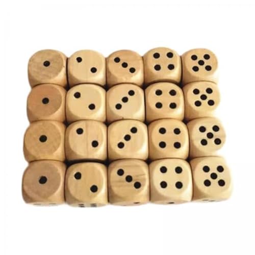 EHJRE 4X 20 Stück Holz D6 Sechs Seitige Würfel Standard für Rolle Spielen Bord Spiele EHJRE 4X 20 Stück Holz D6 Sechs Seitige Würfel Standard für Rolle Spielen Bord Spiele von EHJRE