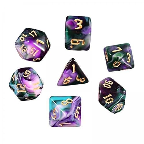 EHJRE 4X 7 Teiliges Acrylwürfel Set mit Polyedrischen Würfeln, Barspielzeug, Brettspiel, D4, D8, D10, D12, D20, Mehrseitige Würfel für Den Mathematikunterri EHJRE 4X 7 Teiliges Acrylwürfel Set mit Polyedrischen Würfeln, Barspielzeug, Brettspiel, D4, D8, D10, D12, D20, Mehrseitige Würfel für Den Mathematikunterri von EHJRE