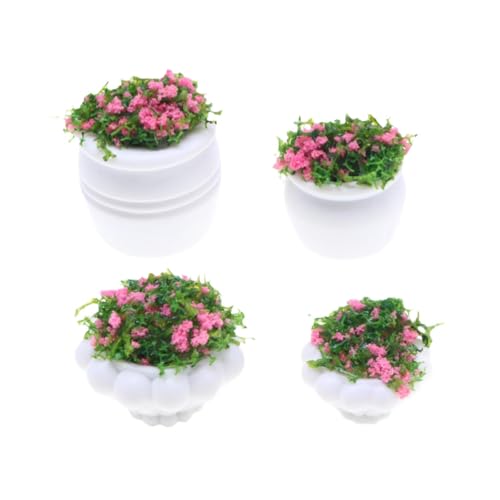 EHJRE 4X Dollhouse Pflanze Bonsais Spielzeug Künstlicher Winziger Blumenpot für Gebäudemodell EHJRE 4X Dollhouse Pflanze Bonsais Spielzeug Künstlicher Winziger Blumenpot für Gebäudemodell von EHJRE