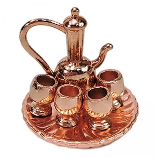 EHJRE 4X Tee Tasse Tablett Spielzeug 1/12 Puppe Spielzeug Liefert Mini Geschenke für Puppenhaus Dekoration von EHJRE