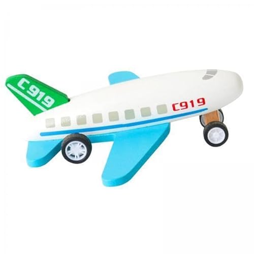 EHJRE 5X Pull Back Flugzeug Spielzeug Lustige Holz Flugzeug Spielzeug für Jungen Mädchen Kleinkinder von EHJRE
