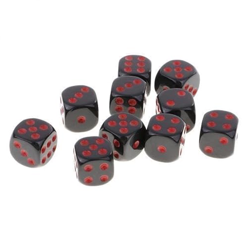 EHJRE 5x10 Stück D6 Würfel Set für Dungeons Und Dragons RPG Brettspiel Schwarz, 6 STK. EHJRE 5x10 Stück D6 Würfel Set für Dungeons Und Dragons RPG Brettspiel Schwarz, 6 STK. von EHJRE