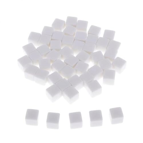EHJRE 5x50Stücke Rand Blank Würfel D6 Sechs Seitige RPG Gaming Würfel Geschenk Weiß, 3 STK. EHJRE 5x50Stücke Rand Blank Würfel D6 Sechs Seitige RPG Gaming Würfel Geschenk Weiß, 3 STK. von EHJRE
