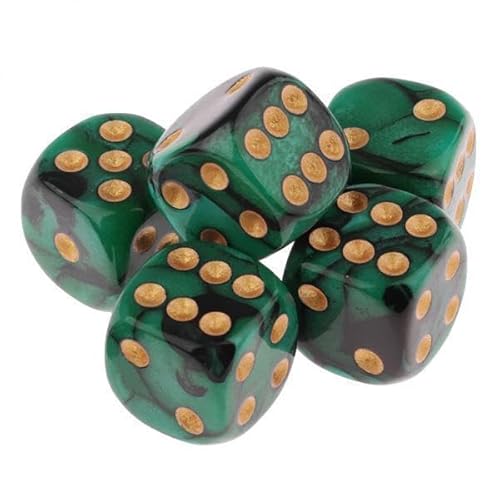 EHJRE 5x5x6 Seitiger Spielwürfel 16mm Würfel für Brettspiele Und Mathematikunterricht Dunkelgrün, 5 STK. EHJRE 5x5x6 Seitiger Spielwürfel 16mm Würfel für Brettspiele Und Mathematikunterricht Dunkelgrün, 5 STK. von EHJRE
