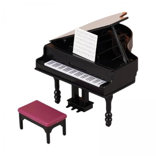 EHJRE 6X 1/12 Puppenhaus Klavier mit Hocker Puppenhaus Minimöbel für Wohnzimmer EHJRE 6X 1/12 Puppenhaus Klavier mit Hocker Puppenhaus Minimöbel für Wohnzimmer von EHJRE