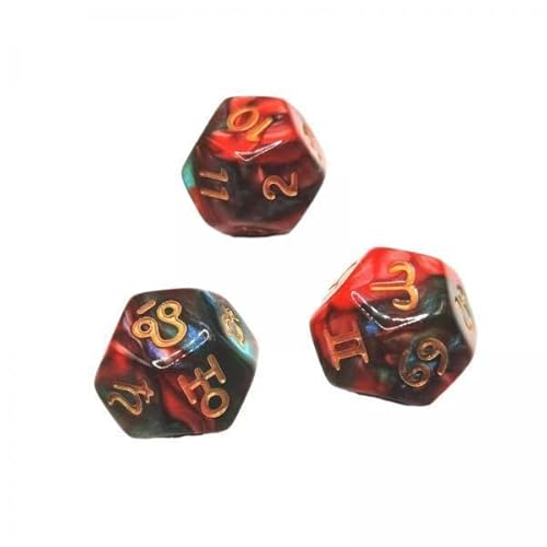 EHJRE 6X 3 Stück 12 Seitige Würfel mit Vielfältigem Kartenspiel, Party Bevorzugt Dices, Acryl für KTV Geburtstag, Brettspiel EHJRE 6X 3 Stück 12 Seitige Würfel mit Vielfältigem Kartenspiel, Party Bevorzugt Dices, Acryl für KTV Geburtstag, Brettspiel von EHJRE