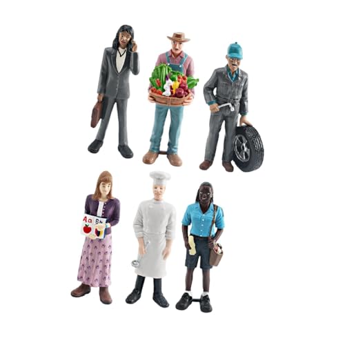 EHJRE 6X Professionelle Charaktermodelle Figuren Gemaltes Handwerkskollektion Diorama Szenen Dekor Rollenspiel Miniaturfiguren, Stil a EHJRE 6X Professionelle Charaktermodelle Figuren Gemaltes Handwerkskollektion Diorama Szenen Dekor Rollenspiel Miniaturfiguren, Stil a von EHJRE