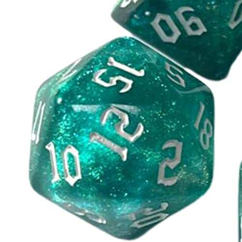 EHJRE 6x7Pcs Polyhedral Würfel Unterhaltung Spielzeug D4 D20 für Party Spiel Grün, 6 STK. von EHJRE