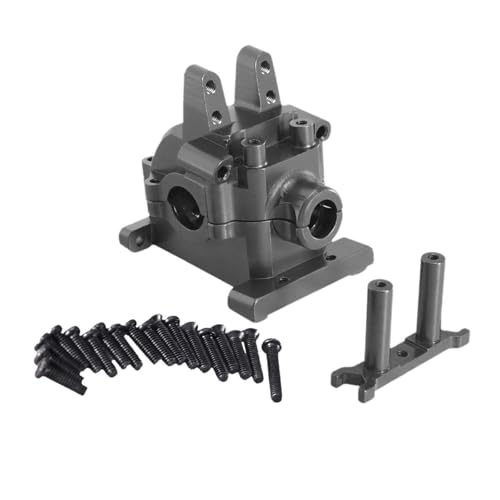 EHJRE Aluminium Getriebegehäuse für RC Autos, Kompatibel mit 1/14 Modellen 14301 14302 14303, Titanfarbe von EHJRE
