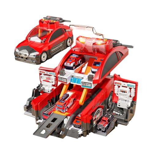 EHJRE Auto Spielzeug LKW Set für Kinder, Lastwagen Spielzeug, Deformations Spielzeugauto mit 6 Kleinen Autos Aus Legierung für Kinder, Feuerwehrauto EHJRE Auto Spielzeug LKW Set für Kinder, Lastwagen Spielzeug, Deformations Spielzeugauto mit 6 Kleinen Autos Aus Legierung für Kinder, Feuerwehrauto von EHJRE
