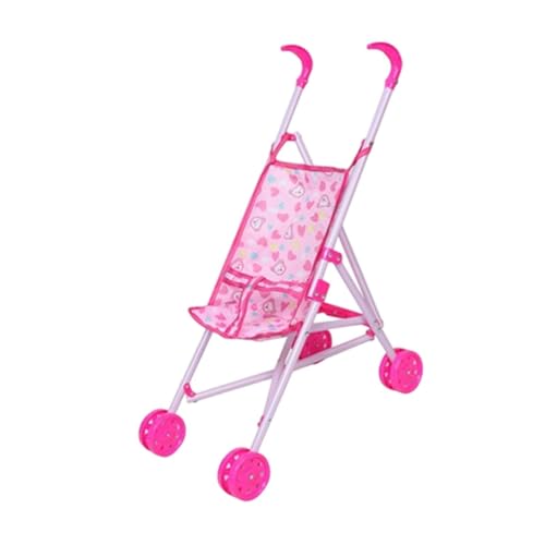 EHJRE Falten Sie Puppenwagen Simulation Pushchair Toy Interactive Little Girls Girls Gift Bildung Push Cart Spielzeug So Tun, Als Spielen, Style A von EHJRE