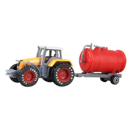 EHJRE Farmer Traktorspielzeug Kleiner Baufahrzeug Präsentieren Bildungsspielzeug Push and Go Reibung für Kinder Im Alter von 3 Jahren Und Jungen Jungen, Orange von EHJRE