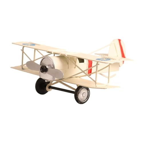 EHJRE Flugzeugmodell Aus Eisen, Handgefertigtes Flugzeugmodell, Tragbarer Hubschrauber Als Mittelpunkt, Kinderspielzeug für Wohnzimmer, Weiß von EHJRE