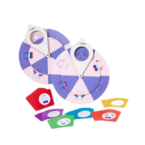 EHJRE Hölzernes Kinder-Emotionsrad, Cartoon-Ausdruck, Hand-Auge-Koordination, Geschenk, Lernspielzeug, Gesichtsveränderung für Kinder, Mädchen, Jungen EHJRE Hölzernes Kinder-Emotionsrad, Cartoon-Ausdruck, Hand-Auge-Koordination, Geschenk, Lernspielzeug, Gesichtsveränderung für Kinder, Mädchen, Jungen von EHJRE