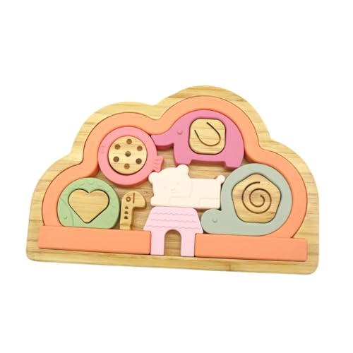 EHJRE Kinder Interaktives Spiel Bildungsbaustein, STEM Playset Puzzle Block Desktop Spielzeug für Kinder, Korallenfarbe von EHJRE