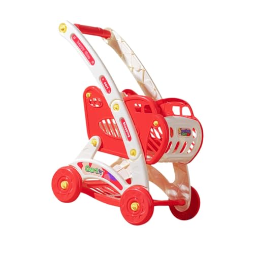 EHJRE Kinderspielzeug Einkaufswagen, Mini Supermarkt Trolley für Jungen Und Mädchen, Rot EHJRE Kinderspielzeug Einkaufswagen, Mini Supermarkt Trolley für Jungen Und Mädchen, Rot von EHJRE