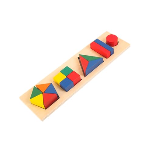 EHJRE Mathematisches Holzspielzeug, geometrische Blöcke für Kinder im Vorschulalter, Kombinierte Geometrie EHJRE Mathematisches Holzspielzeug, geometrische Blöcke für Kinder im Vorschulalter, Kombinierte Geometrie von EHJRE