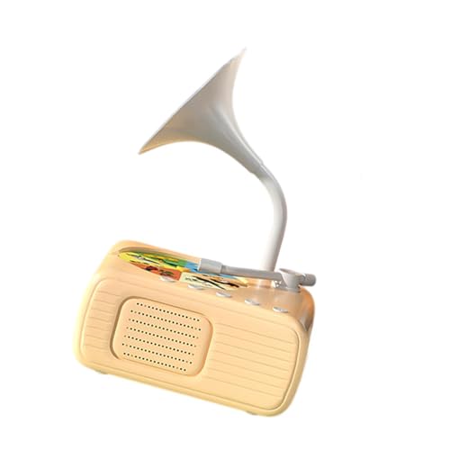 EHJRE Multifunktionales Grammophon für Kinder, 96 Karten enthalten , Beige von EHJRE