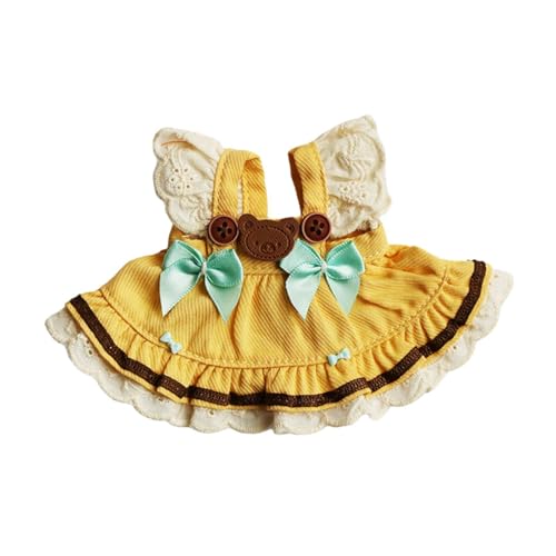 EHJRE Plüschbär Puppenkleid Outfit, Foto Requisiten, Lernkostüme. DIY Machen Sie Ihre Eigenen Puppen. Gefüllte Puppenkleidung für 12 cm Puppen, Gelb von EHJRE