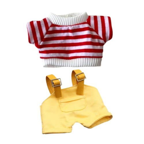 EHJRE Plüschpuppenkleidung für 15 cm Puppe, Puppenkleidung Bequeme DIY Doll Gesamtspielzeugkleidung Accessoires für Anhängerpuppe, Stil d von EHJRE