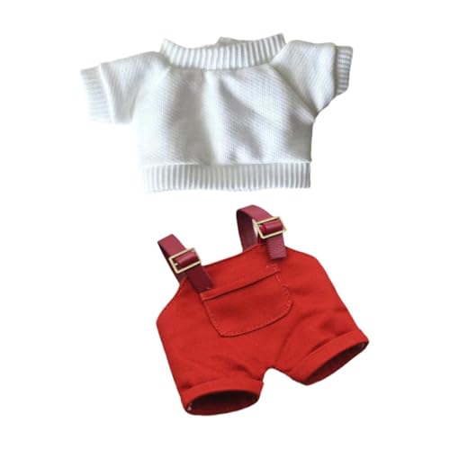 EHJRE Plüschpuppenkleidung für 15 cm Puppe, Puppenkleidung Bequeme DIY Doll Gesamtspielzeugkleidung Accessoires für Anhängerpuppe, Stil e von EHJRE