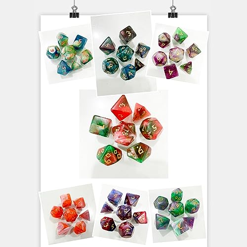 EHJRE Polyedrische Würfel Set 5x7, D4, D6, D8, D10, D12, D20 für Brettspiele, 5 STK. EHJRE Polyedrische Würfel Set 5x7, D4, D6, D8, D10, D12, D20 für Brettspiele, 5 STK. von EHJRE