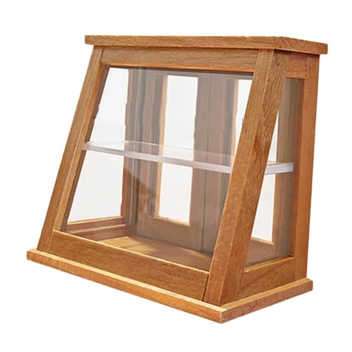 EHJRE Puppenhaus Bäckerei Möbel, Mini-Koffer für Lebensmittelschrank, Hintertür Aus Kirschholz EHJRE Puppenhaus Bäckerei Möbel, Mini-Koffer für Lebensmittelschrank, Hintertür Aus Kirschholz von EHJRE