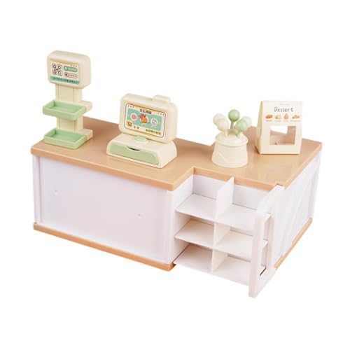 EHJRE Puppenhaus Miniatur Registrierkasse, Rollenspiel Spielzeug, Lustiges Rollenspiel, 1:12, Puppenhaus Möbel für Babys Ab 3 Jahren, Mädchen Und Jungen, Helles Holz Farbe EHJRE Puppenhaus Miniatur Registrierkasse, Rollenspiel Spielzeug, Lustiges Rollenspiel, 1:12, Puppenhaus Möbel für Babys Ab 3 Jahren, Mädchen Und Jungen, Helles Holz Farbe von EHJRE