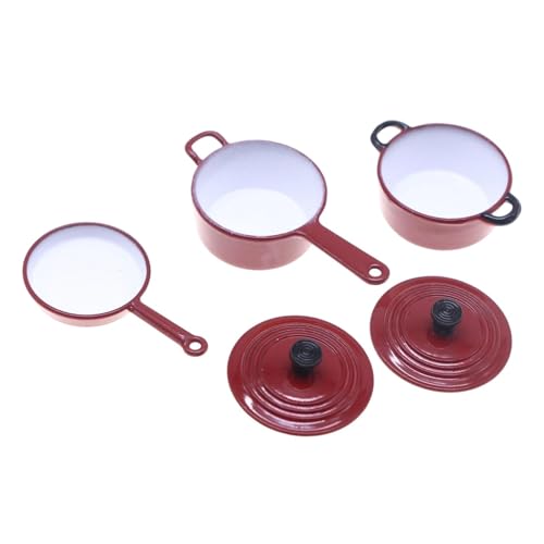 EHJRE Puppenhaus Miniaturen Spiel für Mini Küche Mini Kochen Spielset Kochset von EHJRE