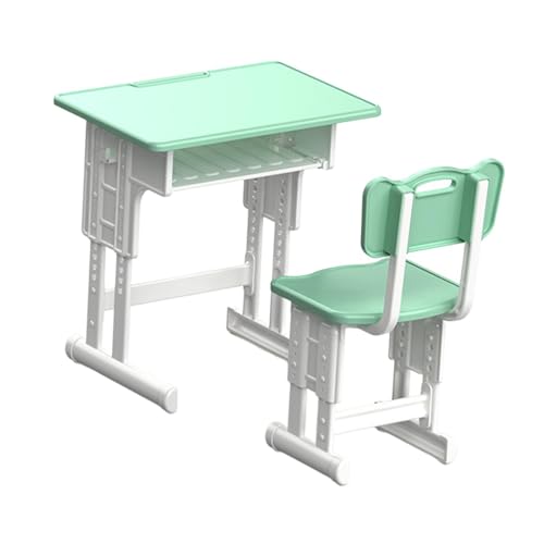 EHJRE Puppenhaus Schreibtisch Und Stuhl Set, Puppenhaus Möbel, 1/12, Simulation, Rollenspiel, Puppenhaus Zubehör für Mikro Landschaftsdekoration, GrÜn EHJRE Puppenhaus Schreibtisch Und Stuhl Set, Puppenhaus Möbel, 1/12, Simulation, Rollenspiel, Puppenhaus Zubehör für Mikro Landschaftsdekoration, GrÜn von EHJRE