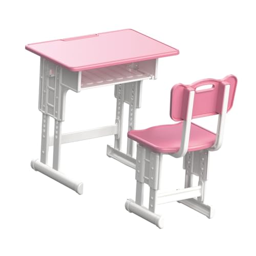 EHJRE Puppenhaus Schreibtisch Und Stuhl Set, Puppenhaus Möbel, 1/12, Simulation, Rollenspiel, Puppenhaus Zubehör für Mikro Landschaftsdekoration, Rosa EHJRE Puppenhaus Schreibtisch Und Stuhl Set, Puppenhaus Möbel, 1/12, Simulation, Rollenspiel, Puppenhaus Zubehör für Mikro Landschaftsdekoration, Rosa von EHJRE