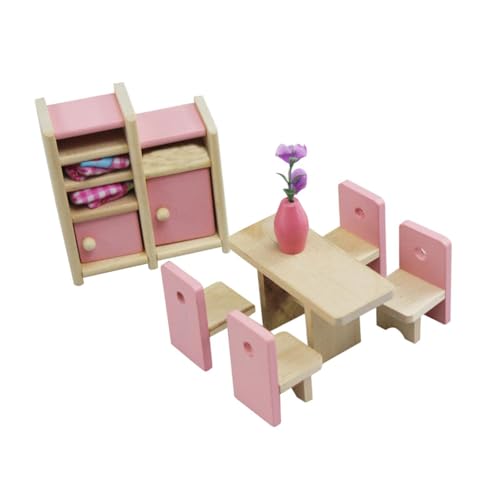 EHJRE Puppenhausmöbel Set Aus Holz, Miniaturmöbel, Spielzeug, Dekoration, Spielhausbedarf, Hobby Basteln, Rollenspiel Spielzeug für Jungen, Restaurant-Set EHJRE Puppenhausmöbel Set Aus Holz, Miniaturmöbel, Spielzeug, Dekoration, Spielhausbedarf, Hobby Basteln, Rollenspiel Spielzeug für Jungen, Restaurant-Set von EHJRE